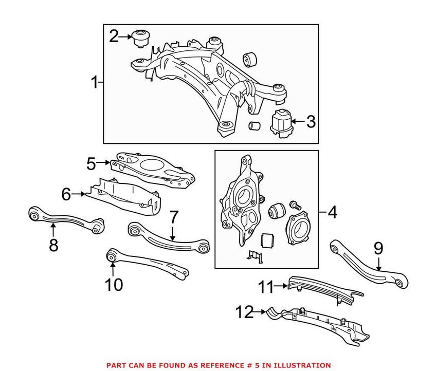 Mercedes Suspension Control Arm - Rear Lower Rearward 2043503606